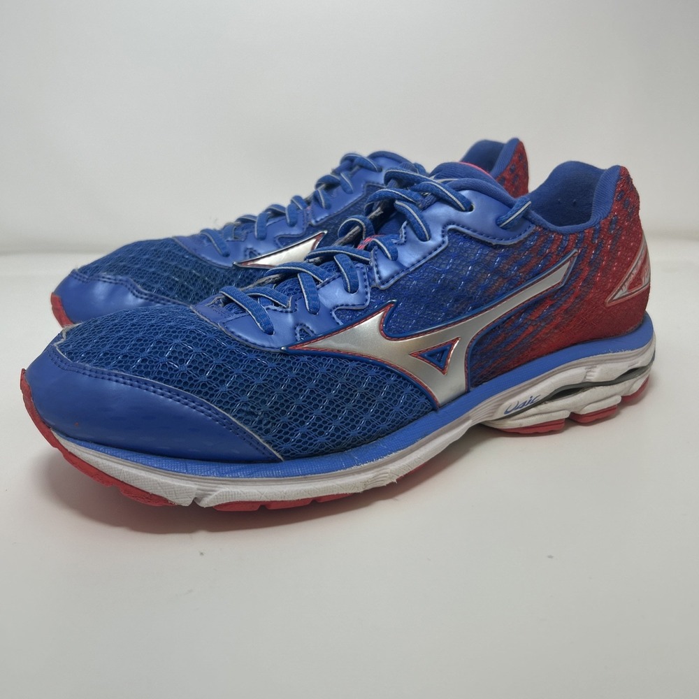 Mizuno Wave Rider 19 Running Shoes, Women's Size 10 Blue/Pink Trail J1GD160301